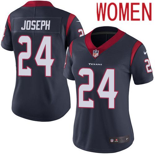 Women Houston Texans 24 Johnathan Joseph Navy Blue Nike Vapor Limited NFL Jersey